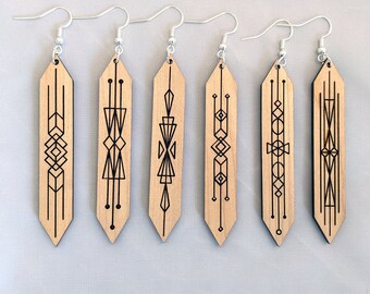 Boucles d’oreilles pendantes Art Déco