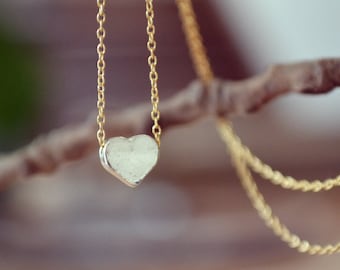 delicate heart necklace /// tiny sterling silver heart on sterling silver/ 14k gold-fill chain • gift for her • “i carry your heart with me”
