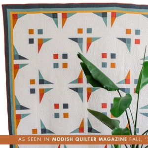 PATTERN Modern Fall Quilt - Falling For Boomerangs