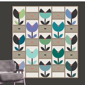 PATTERN Abstract Quilt  - Tabletop Tulips