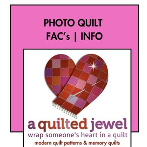 DEPOSIT | Photo Quilt | FAQs | Information