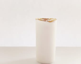 Mini bud vase. English fine bone china micro vase with a touch of gold.