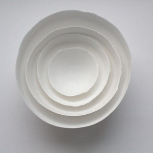 Set of 4 English fine bone china nesting stoneware bowls image 4