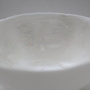 Stoneware English fine bone china vessel with mother of pearl luster interior iridescent image 5