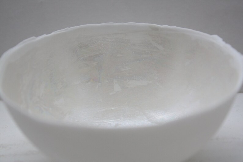 Stoneware English fine bone china vessel with mother of pearl luster interior iridescent image 5