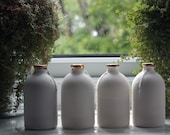 English fine bone china medium bottle with real gold - apothecary bottle - bud vase