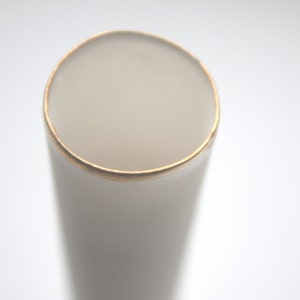 Thin tall tube vase made out of stoneware English fine bone china and real gold image 4