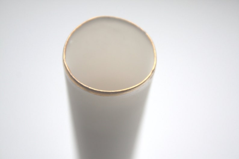 Thin tall tube vase made out of stoneware English fine bone china and real gold image 4