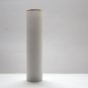 Thin tall tube vase made out of stoneware English fine bone china and real gold image 1