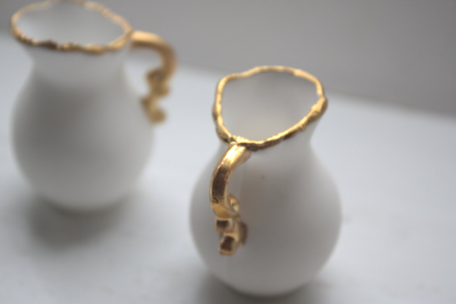 Mini Jug Made From English Fine Bone China and Real Gold Rim and Handle ...