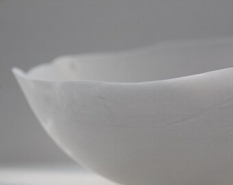 Pure white English fine bone china stoneware bowl