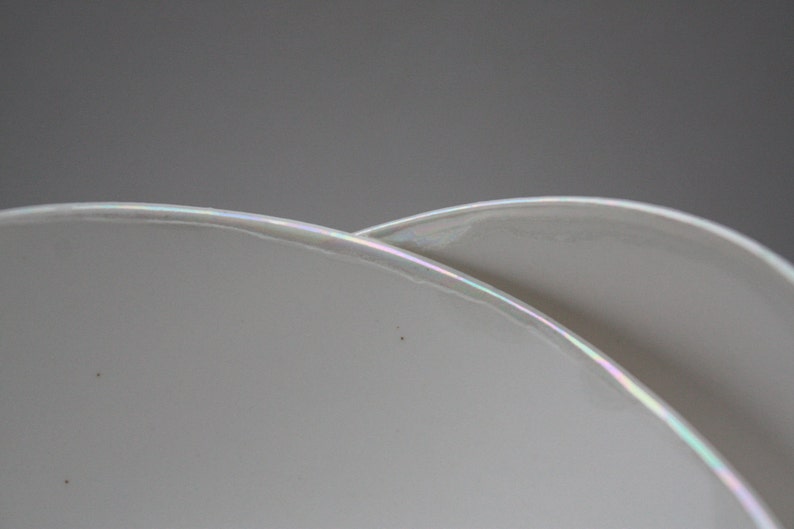 Stoneware English Fine Bone China Vessel With Mother of Pearl Etsy