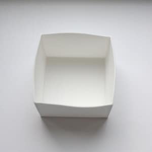 Big pure white cube made from English fine bone china geometric decor image 2