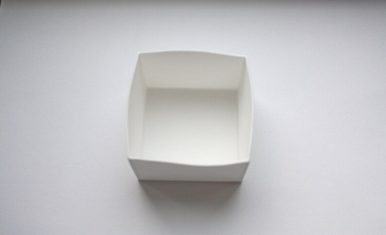 Big pure white cube made from English fine bone china geometric decor image 2