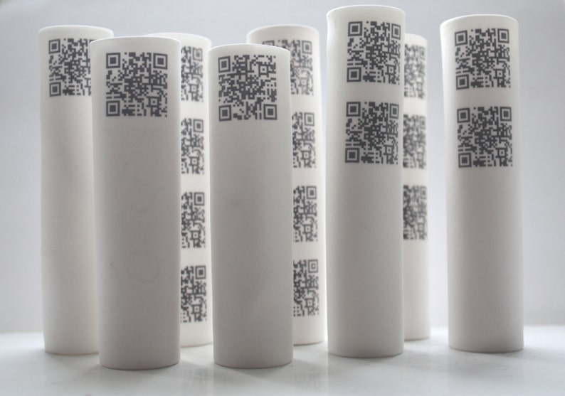 Vase Code Tube Vase Made From English Fine Bone China With QR Codes - Bud Vase - Etsy