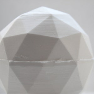 Geometric faceted polyhedron white vase made from stoneware fine bone china geometric decor image 2