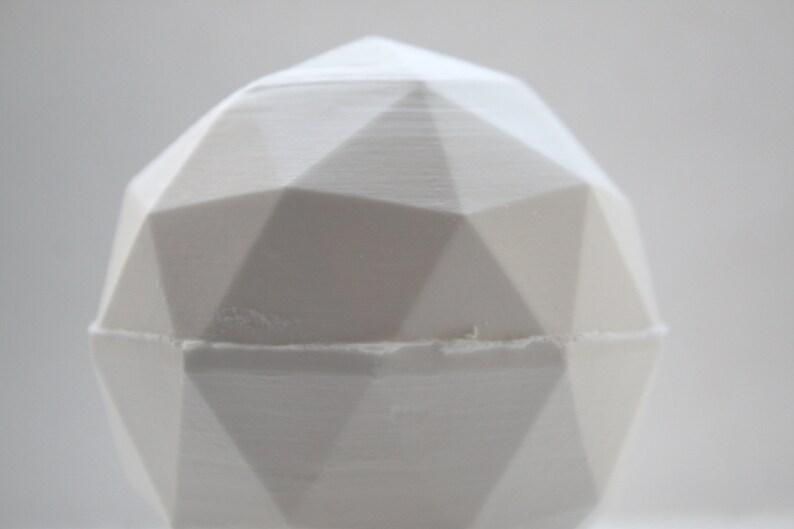 Geometric faceted polyhedron white vase made from stoneware fine bone china geometric decor image 2
