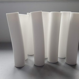 Thin tall tube vase made out of stoneware English fine bone china and real gold image 5