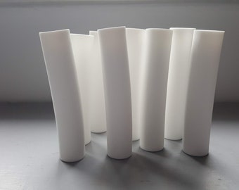 Tube vase made out of stoneware English fine bone china - bud vase