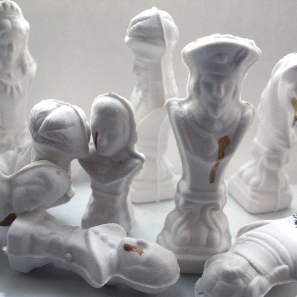 Chess piece - The Pawn from English fine bone china and real gold