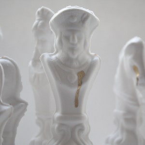 Chess piece The Pawn from English fine bone china and real gold image 5