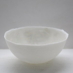 Stoneware English fine bone china vessel with mother of pearl luster interior iridescent image 1