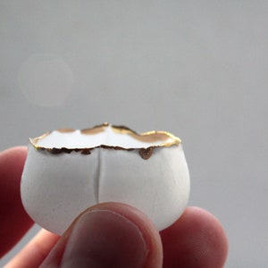 Mini bowl from English fine bone china and real gold