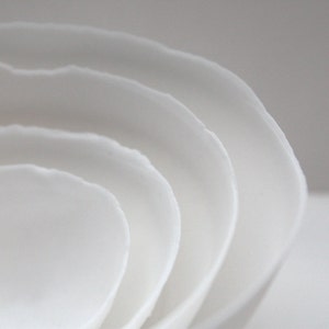 Set of 4 English fine bone china nesting stoneware bowls image 3