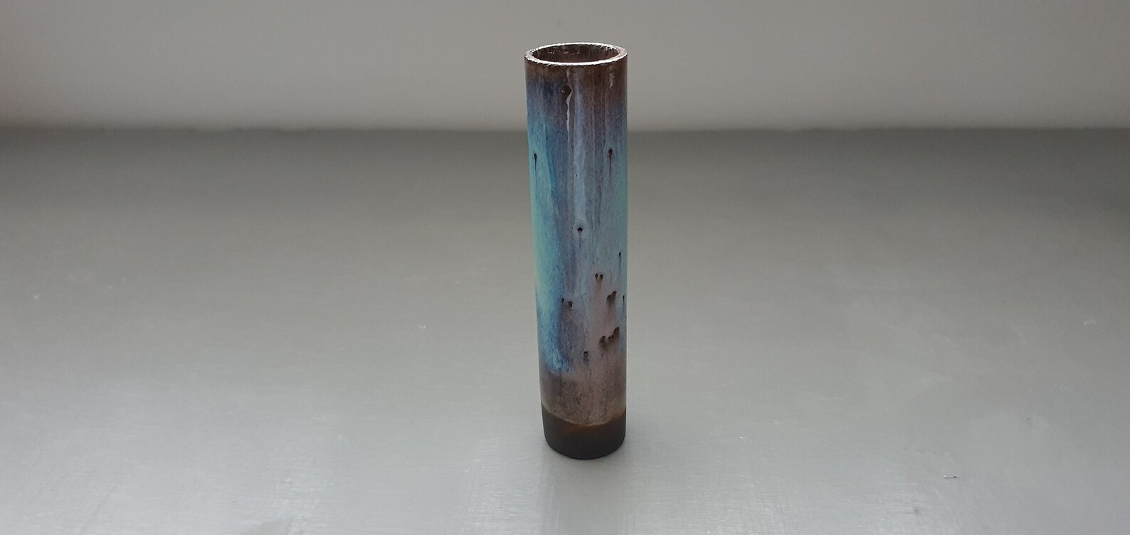 Decorative Thin Tall Mini Vase Made Out of Stoneware Black Etsy UK