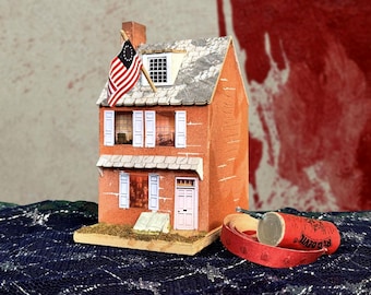 Casa Betsy Ross de primavera - Réplica histórica colonial de 1777 - Filadelfia, Pensilvania, EE. UU. - 4 de julio, Día de la Independencia.