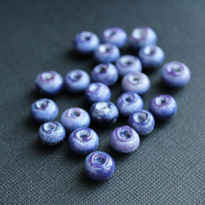 Blueberry Blueberry beads half drilled Quantity of Your Etsy