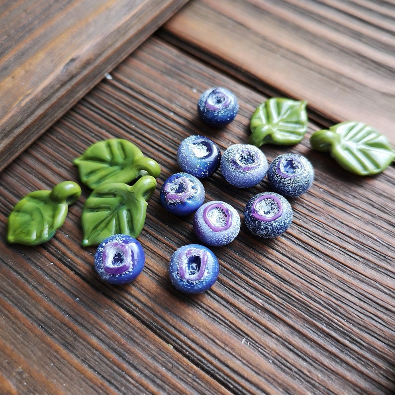 Blueberry Blueberry Beads Half Drilled Quantity of Your Etsy