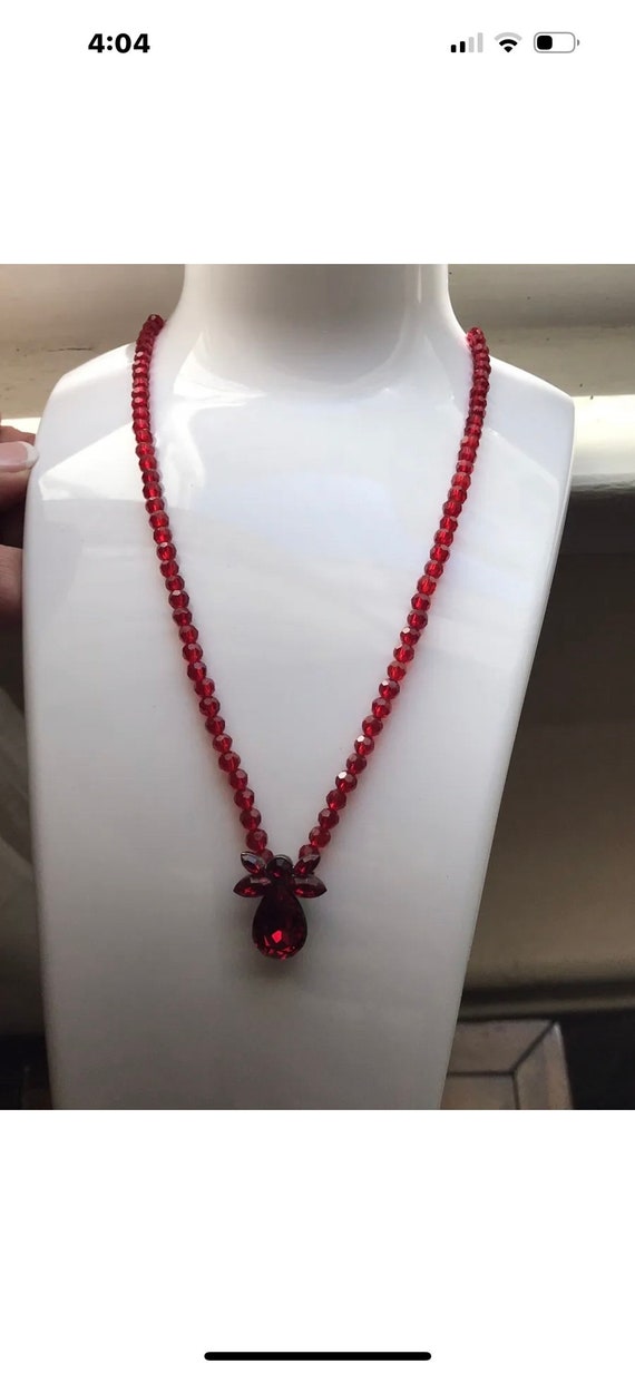 Givenchy Vintage red crystal choker 1990’s - image 3