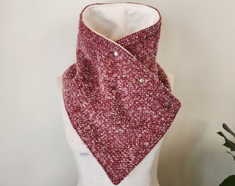 Snap Cowl-Cherry Sweater