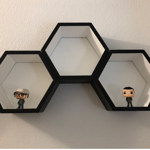 Float Honeycomb Shelves, Book Shelf, Modern Wall Shelves, Geometric Wall Art, Honeycombs, Hexagon, Home Decor, MCM, Nursery Shelves, 3 Large