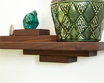 Rock Crystal Display Shelf, Geometric Step Shelves, Gift Ideas, Mid Century Decor, Unique Office Furniture, Midcentury, Art Shelving, Modern