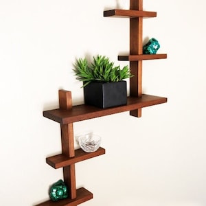 Modern Shelf, MCM, Minimalist Shelving, Wall Art Decor Shelves, Floating Shelf, Picture Display, Handcrafted American Made, Midcentury, Art