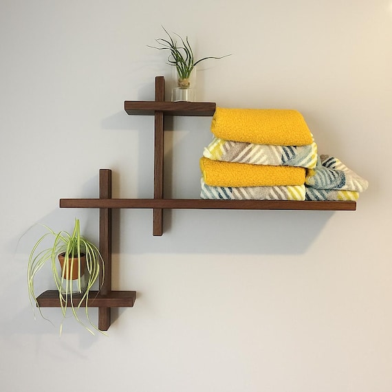 Mid Century Modern Wall Shelves, OOAK Gifts, Art Deco Display