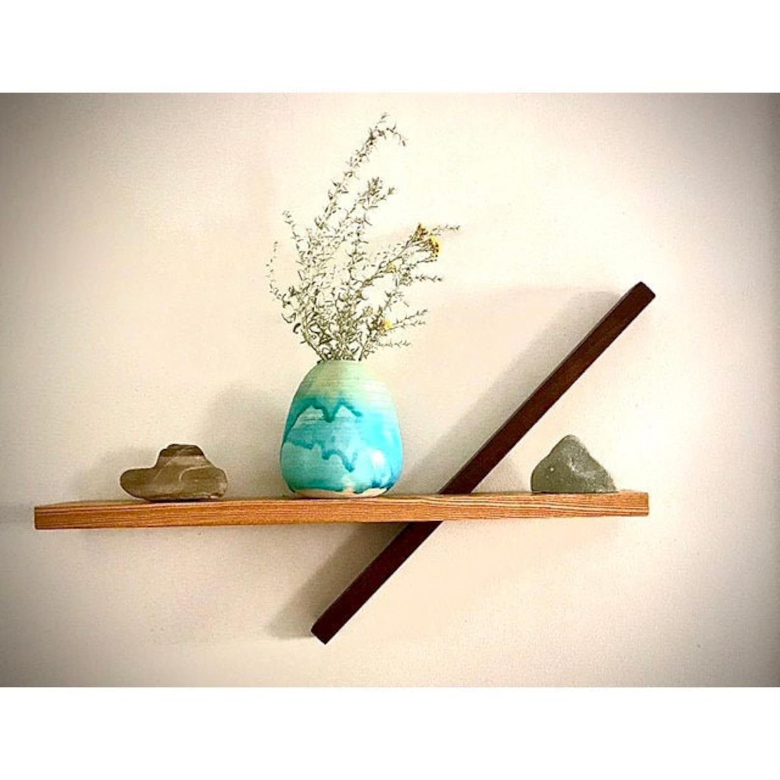 Geometric Art Shelf Modern Floating shelves Wall Shelving Etsy