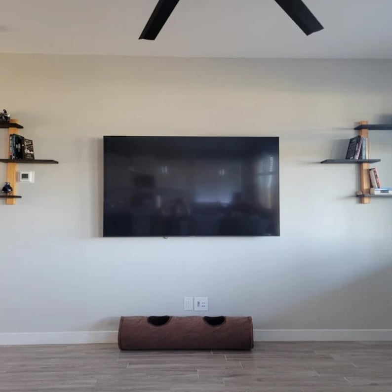 Modern Cat Shelves Mid Century Decor Floating Wall Shelf Etsy