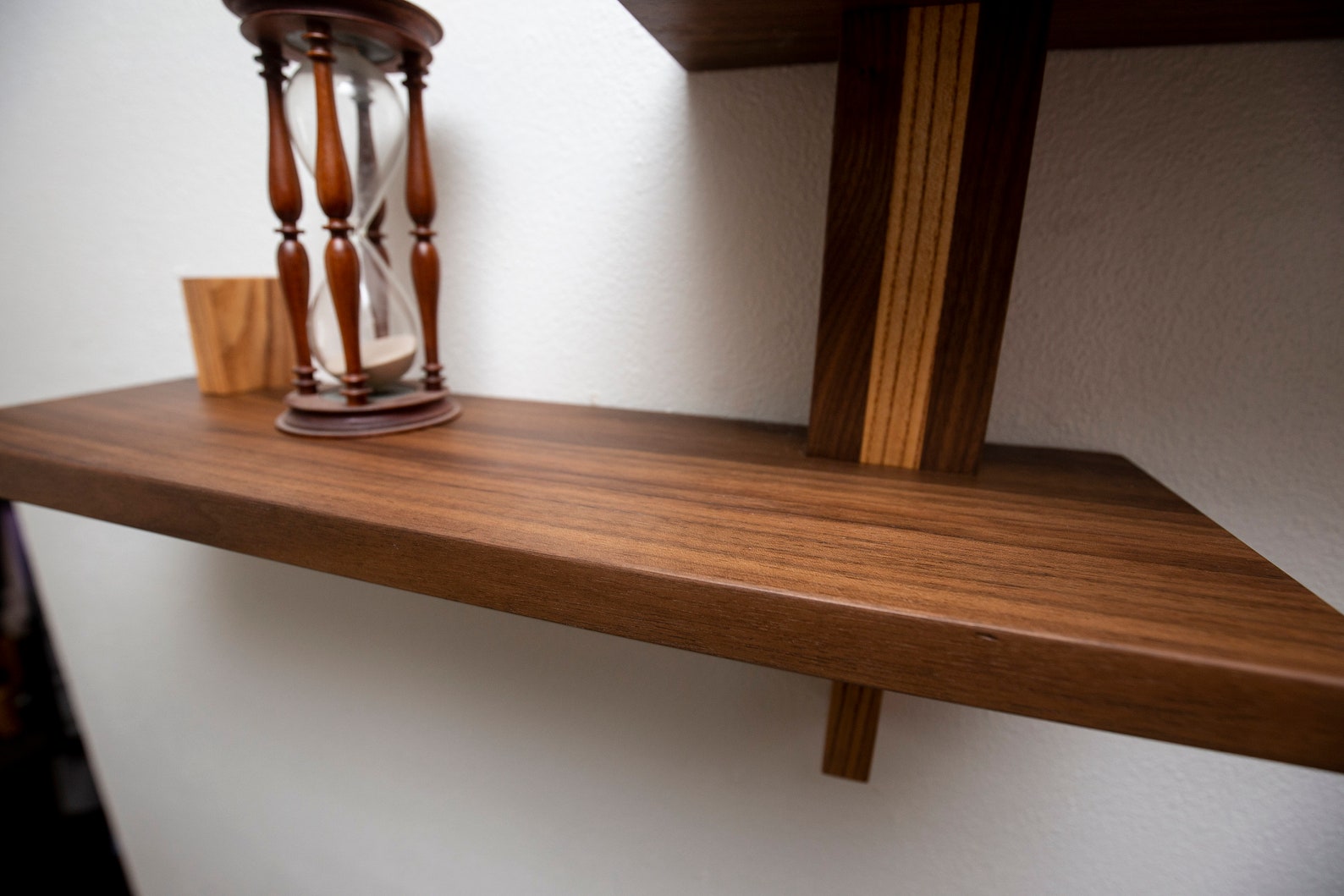 Wood Wall Shelves Art Deco Style Floating Book Storage Etsy