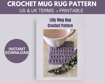 Lilly Mug Rug Häkelanleitung