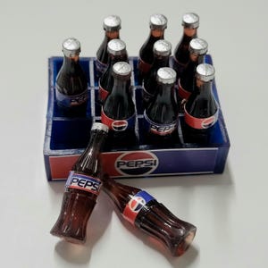 5 Vintage Coca Cola Miniature Mini Coke Bottles Crate Case Advertising
