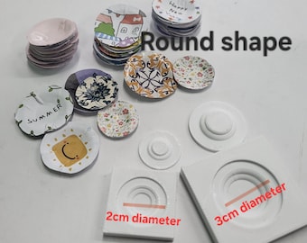Stampo per piatto di carta stampato in 3D in miniatura per casa delle bambole, scala 1:12