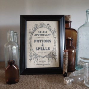 Personalized Salem Apothecary Witchery Halloween Wooden Sign - Gift Idea For Witch Lover
