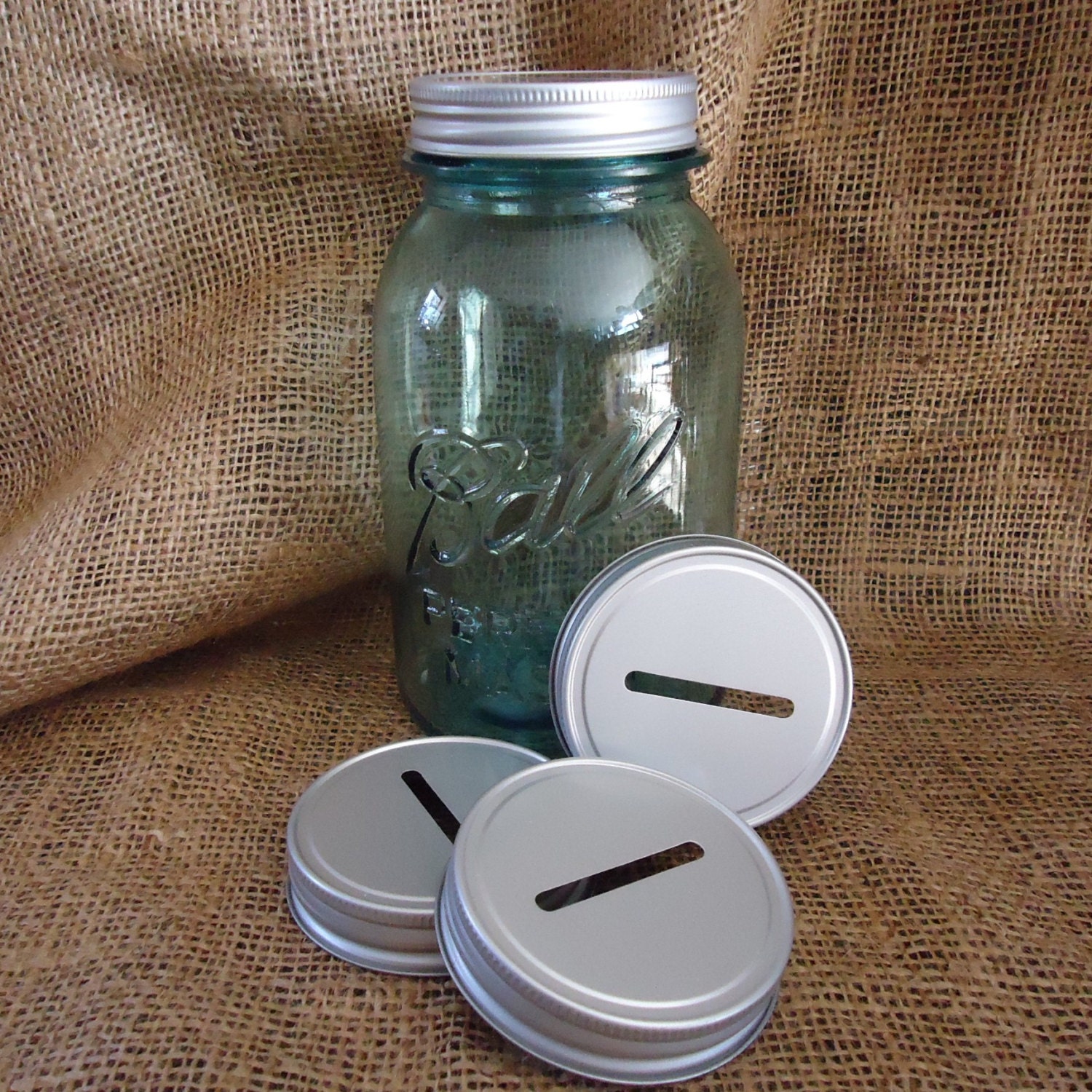 12 donation jar lids Coin Jar Lids fundraisers Mason Jar Etsy