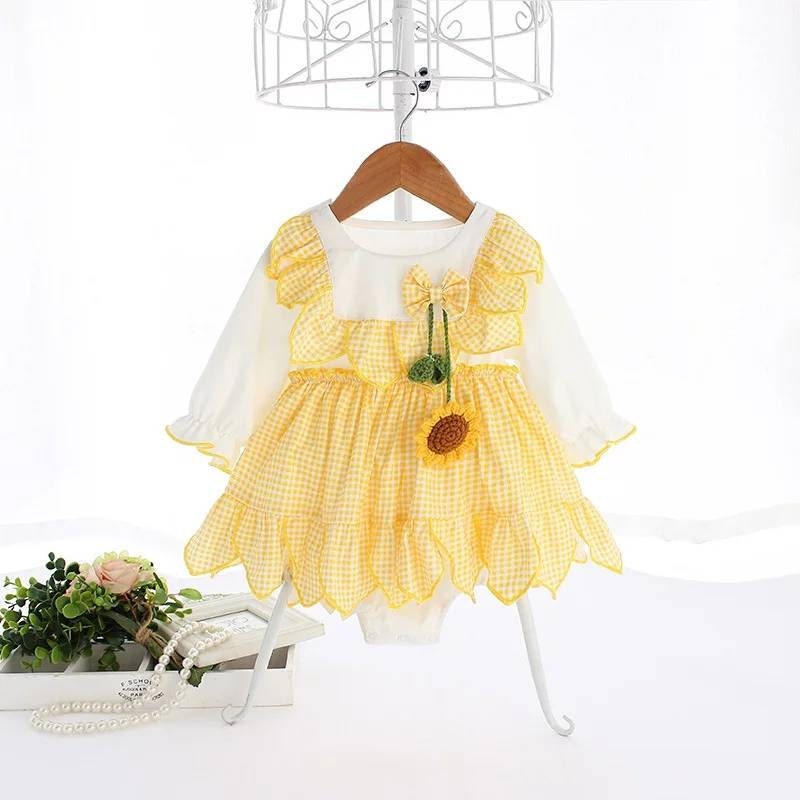 Newborn baby girl yellow dress cheap