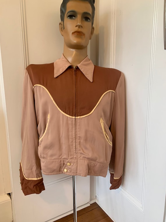 Two-tone 1950s gab western jacket by Du-val.