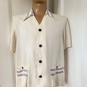 Original unique 1940s hand-painted Catalina shirt