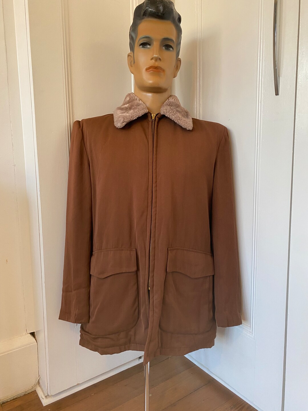 Car coat midi in gabardine doppiata main image 1